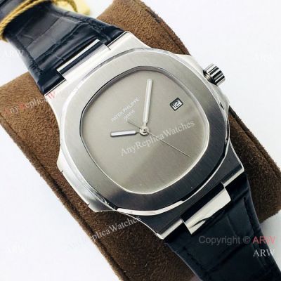 PFF Factory Patek Philippe New Onyx Face Leather Strap Watch Swiss Model